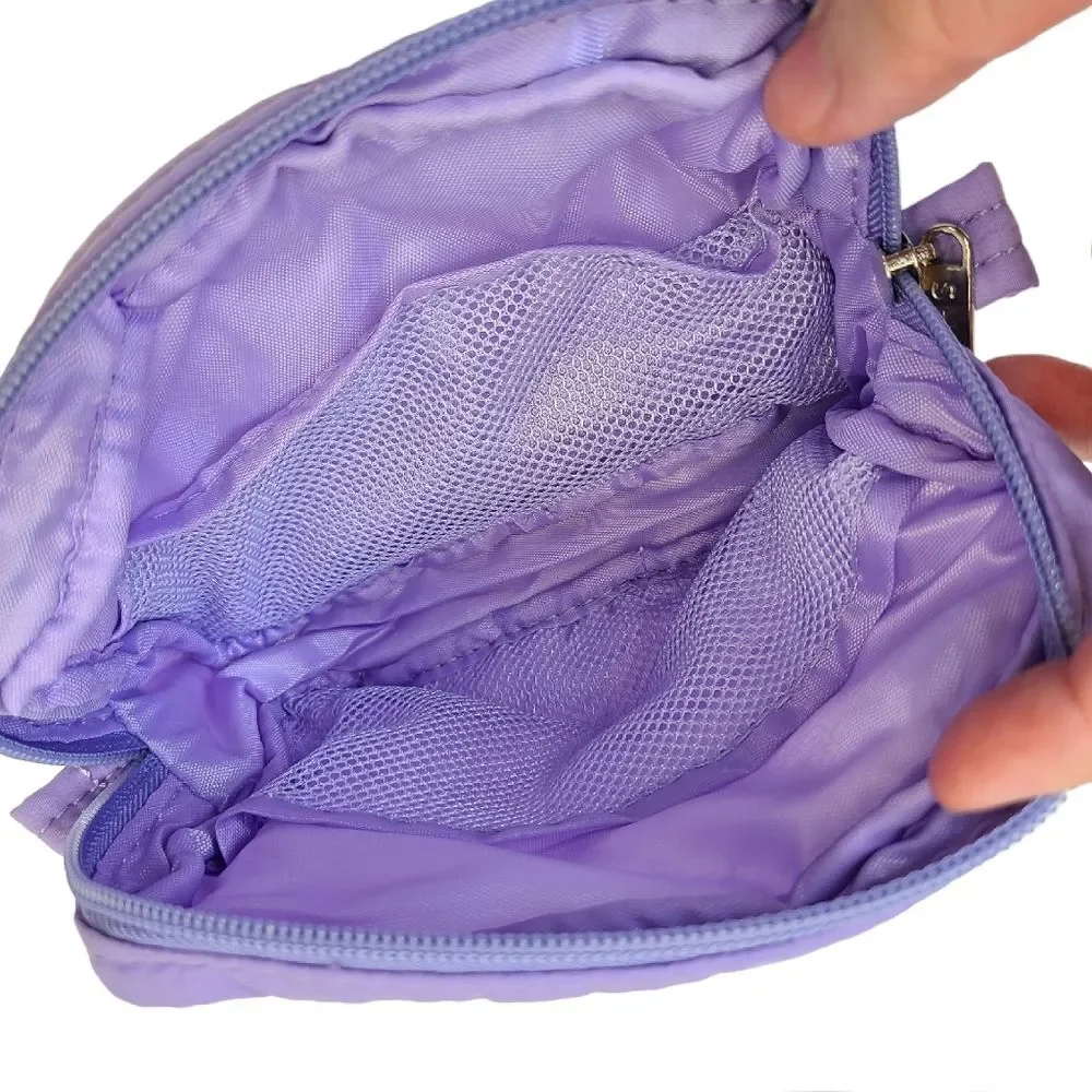 New Shein Soft Lilac Makeup Cosmetic Bag